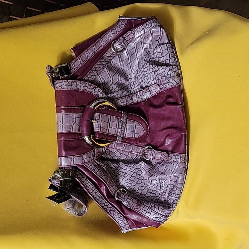 Plum & Lavender Faux Leather Purse